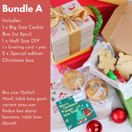 

Terlaris ✨ - CHRISTMAS BUNDLE | Hampers Natal Cookies Kado Kue Kering Parsel Gift - BUNDLE A 2.1.23