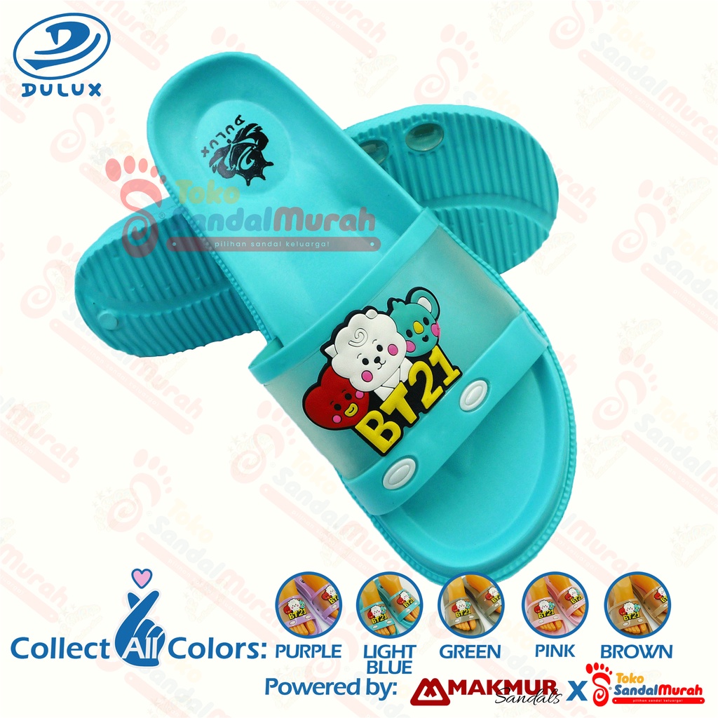 Toko Sendal Murah - Sandal Slip on BT21 Anak Uk 24-29 / Sandal Kartun Lucu / Sandal Bahan Tebal Dan Empuk / Sandal Slop Model Trendy / Sandal Slop Anak Murah/ Sandal Slop Nyaman / [ Toko Sendal Murah M 515 D ]