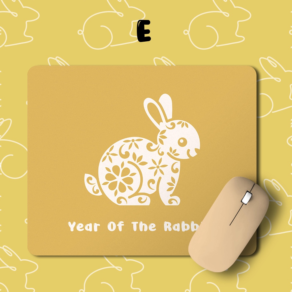 READY STOCK Custom Gaming Mousepad Antislip Kelinci Rabbit Chinese New Year