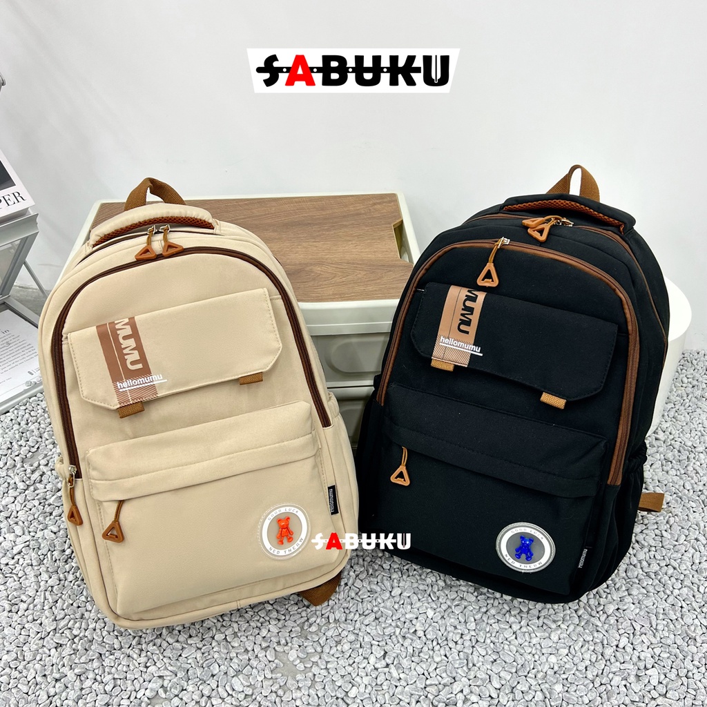 Tas Ransel Fashion Korea Style Tas Remaja Kuliah Pria Wanita Backpack Fashion Distro Tas Ransel Anak Trendy -281