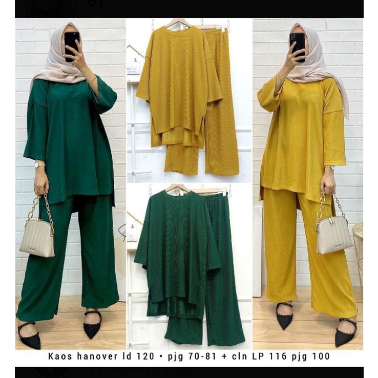 setelan jumbo oversize hanover setelan celana wanita