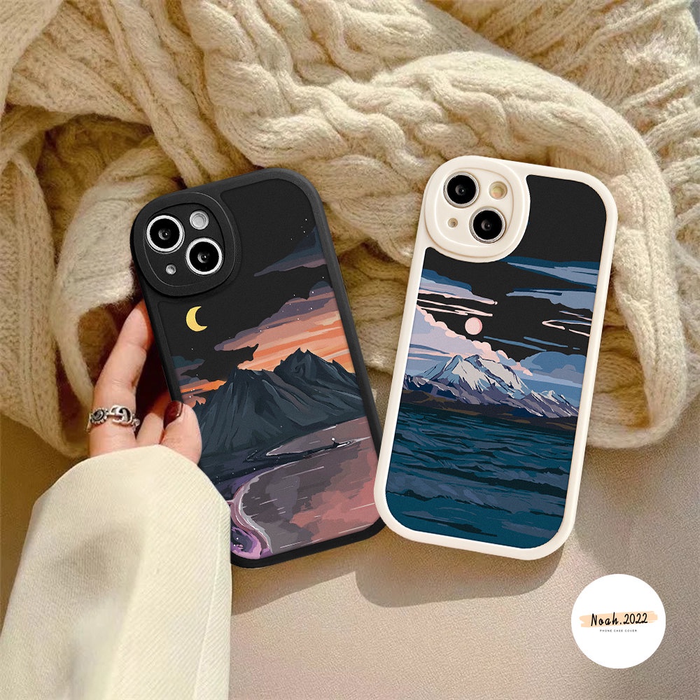 Soft Phone Case for Redmi 12C 10 9T 10C A1 10A 9A 9 9C NFC Note 10s 11 10 11s 9 8 10Pro 11Pro+ 9Pro 8Pro 9s Mi 11Lite POCO M3 X3 NFC Painting Snow Mountain TPU Back Cover