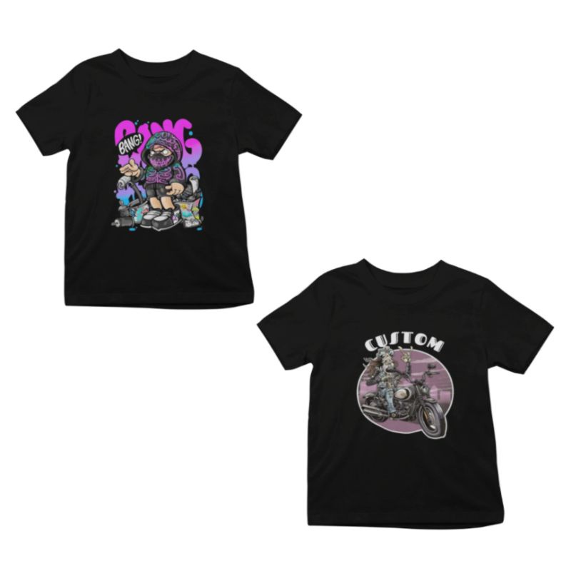 Kaos anak motif motor / kaos anak keren
