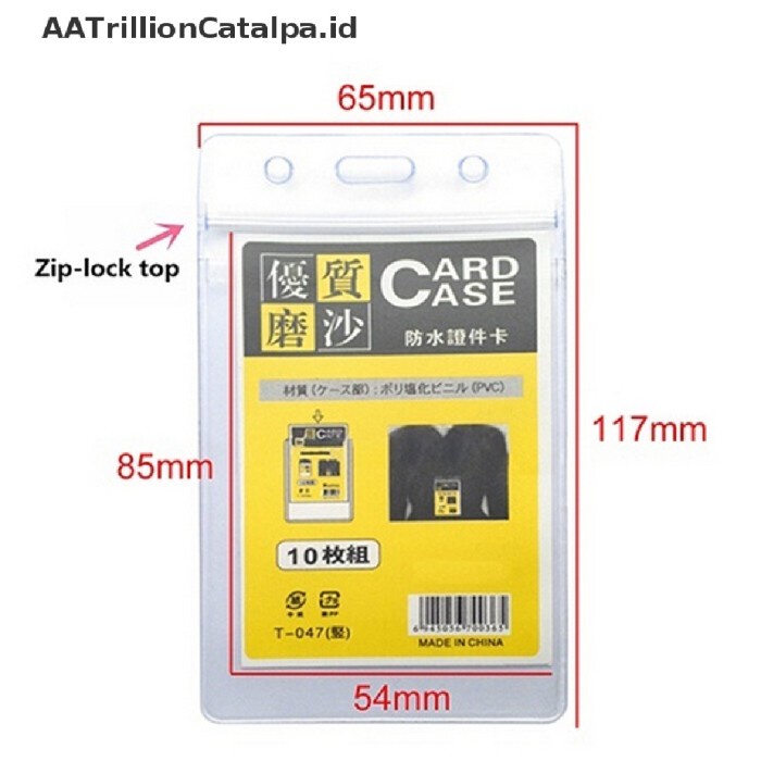 

Paja 10 Pcs Holder Tag Ma Id Card Bahan Plastik Transparan Tahan Air