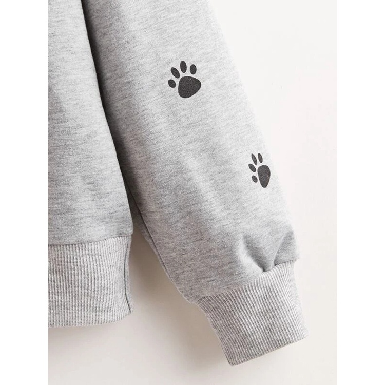 Hoodie Cat Bear Daily Walk Korean Style | Dhea Fashion