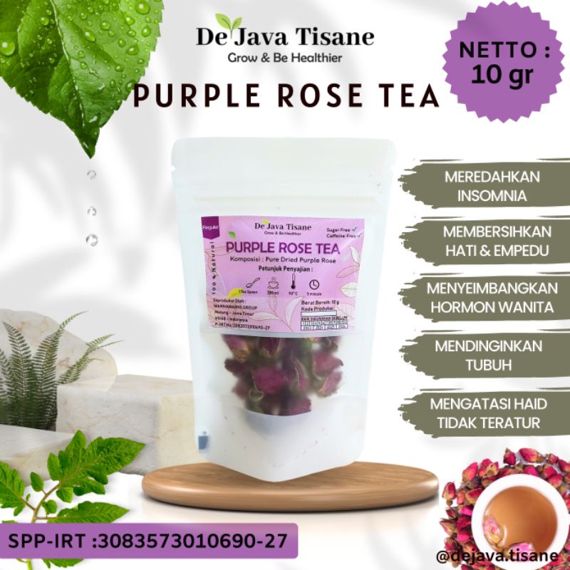 

Premium Purple Rose 10 - 50 gr Grade A Teh Bunga Mawar Ungu Murni