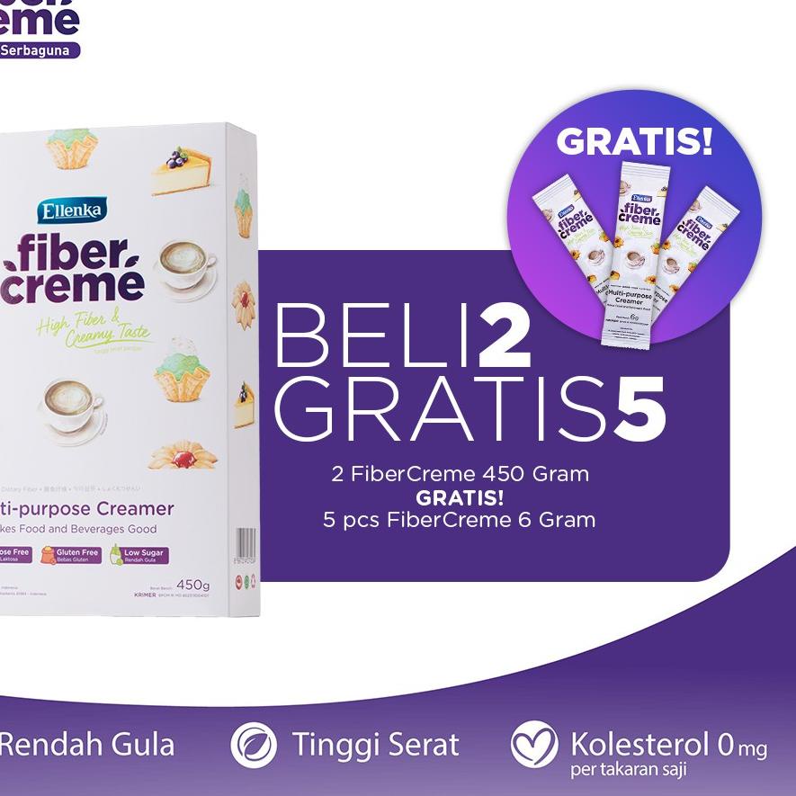 

➫ FiberCreme 450 gr Twinpack GRATIS FiberCreme 6gr - 5 pcs ✭