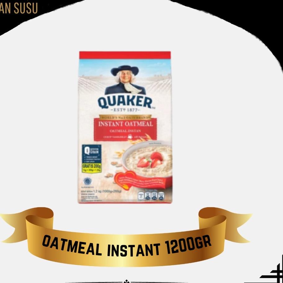 

Segera Miliki Quaker Instant Oatmeal 1200 gr Merah 1.2 kg/sultansusu JY7`