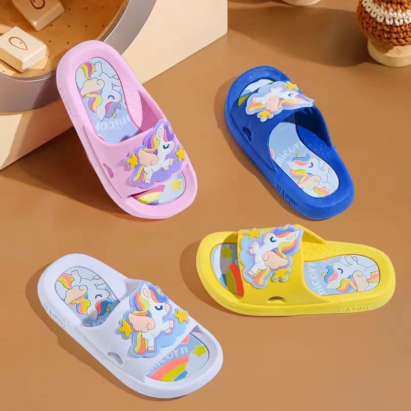 PROMO 12.12 PUNCAK Okaybaby B268 Sandal Slop Anak Laki-laki Perempuan Cewek Motif Karakte Lucu