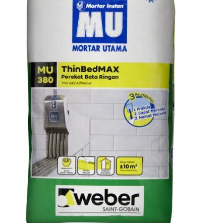 Depan MU380 - Mortar Utama MU 380 Perekat Bata Ringan