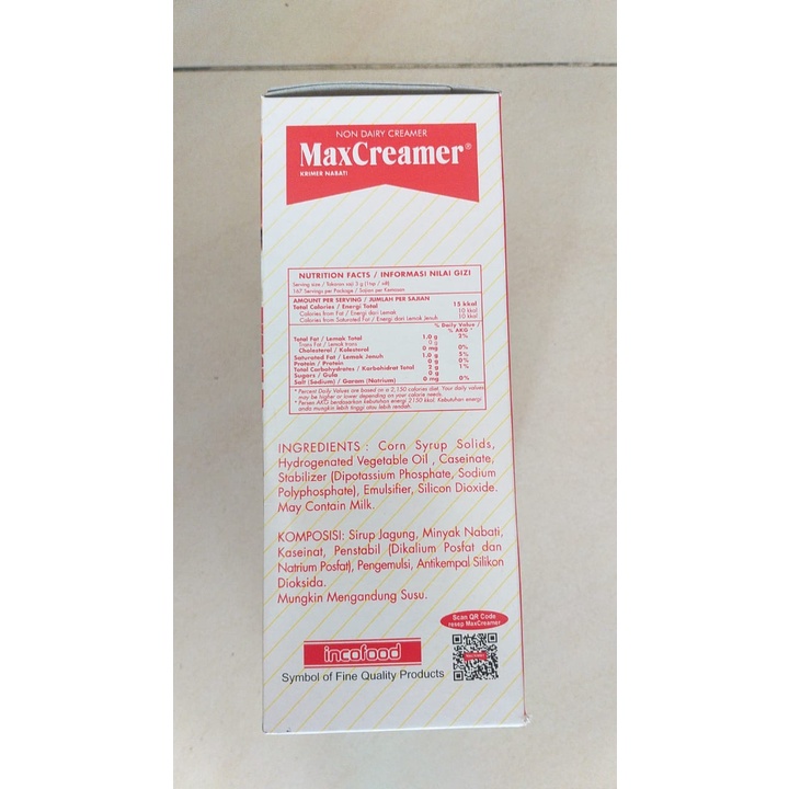 

RB Max Creamer 500gr Refill Non-Dairy Gurih