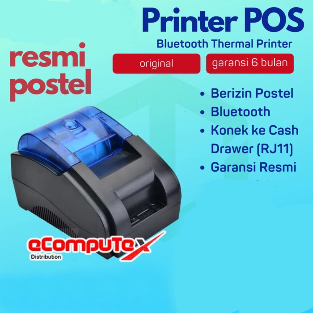 PRINTER THERMAL 58MM BLUETOOTH + USB PRINTER THERMAL KASIR BLUETOOTH