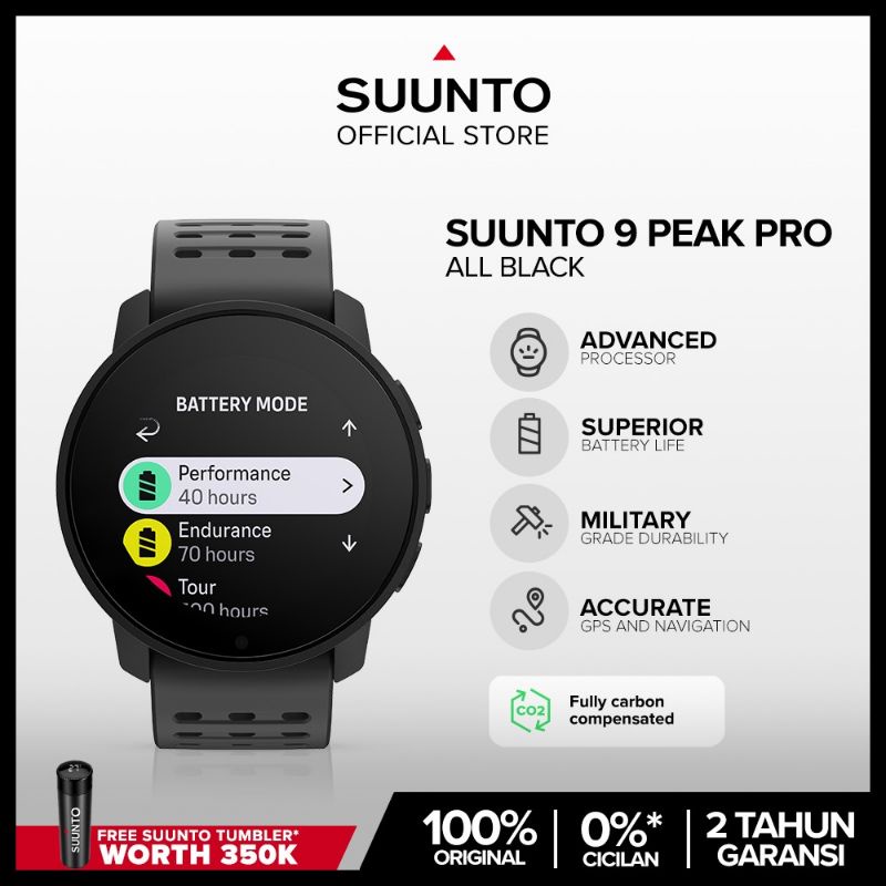 Jam tangan pria Suunto 9 Peak Pro Original Garansi Resmi