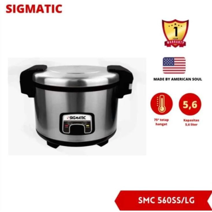 SIGMATIC- RICE COOKER SMC 560 SS, 5.6 LITER