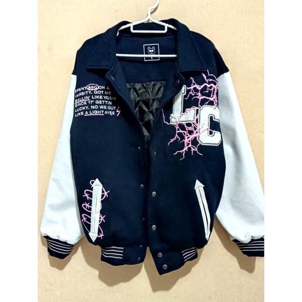 VARSITY JACKET LUCKYCATSPLY TRAVIS SCOTT FRAGMENT NAVY not rawtype riot faith industries