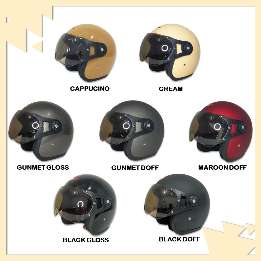 Helm Retro Bogo Pilot Italy