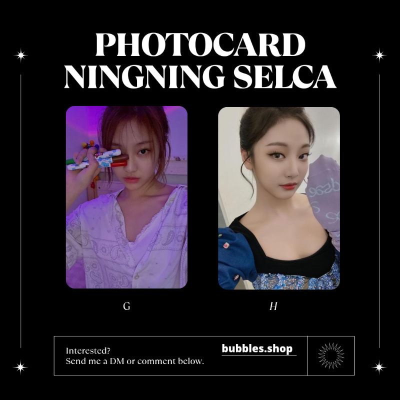 PHOTOCARD UNOFFICIAL NINGNING AESPA SELCA