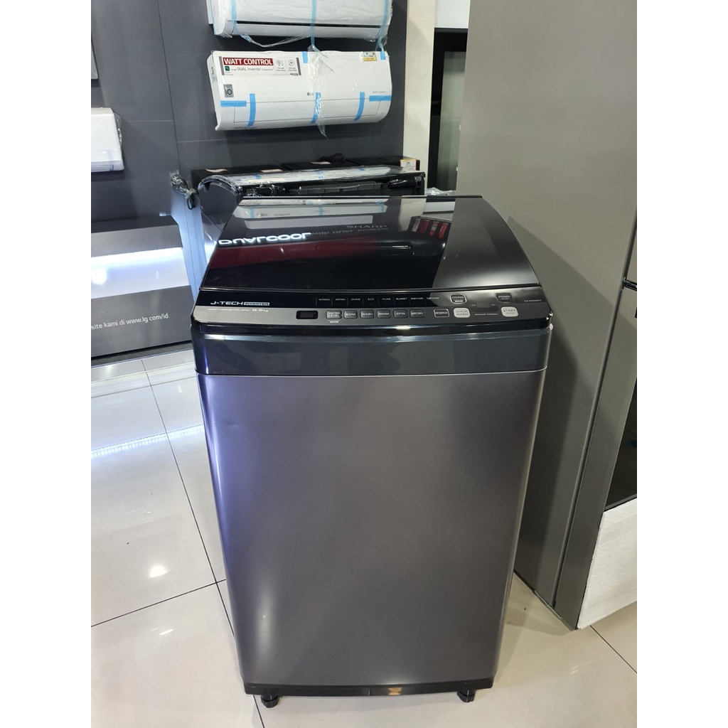 SHARP MESIN CUCI AUTOMATIC TOP LOAD ES-M8500XT 8,5KG INVERTER LOW WATT