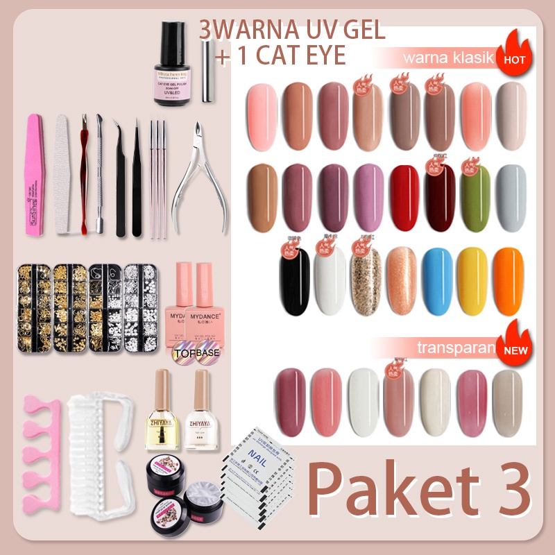 Paket Nail Art Lengkap Tanpa Lampu UV LED