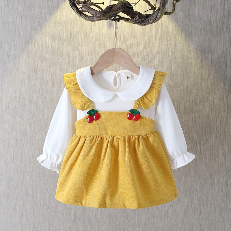 Bayi - 2 Tahun | Dress Hye Ri - Dres Anak Korea Style -  Dress Anak Perempuan Gaya Overall Kualitas Import Premium Babycinnamon