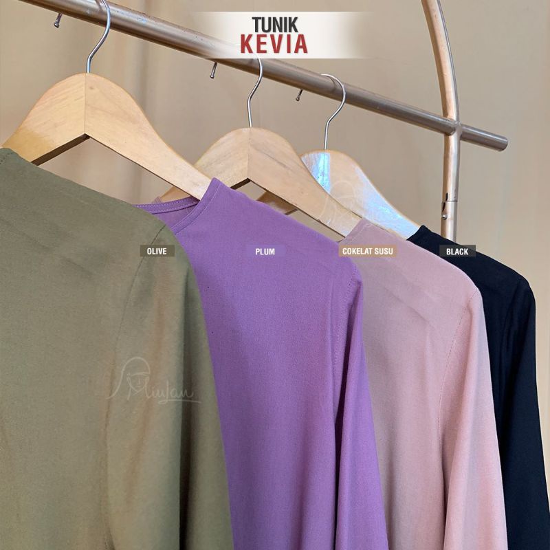 Tunik KEVIA MiuLan | Baju Atasan Tunik Blouse Long Tunik Fashion Muslim Wanita