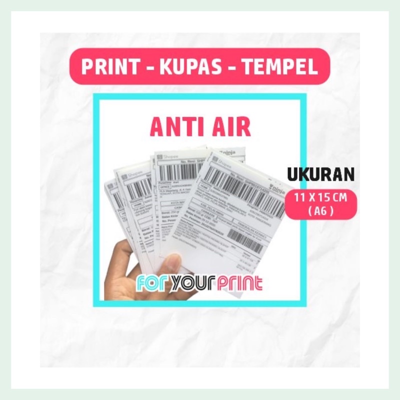 

LABEL PENGIRIMAN / STIKER PENGIRIMAN / LABEL RESI UKURAN A6 ISI 50 LEMBAR
