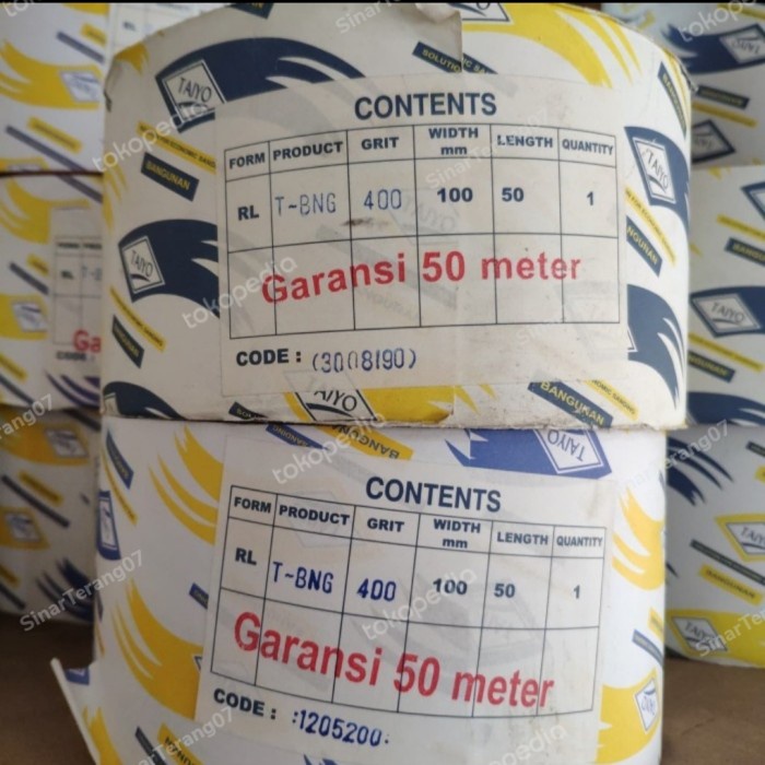 Amplas Amplas Roll Taiyo Grit 60 - 400 Harga Per Roll