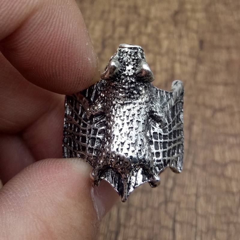 Vintage Bat Rings Fashion Retro Style Adjustable Bat Rings Untuk Wanita Pria Bat Jewellery