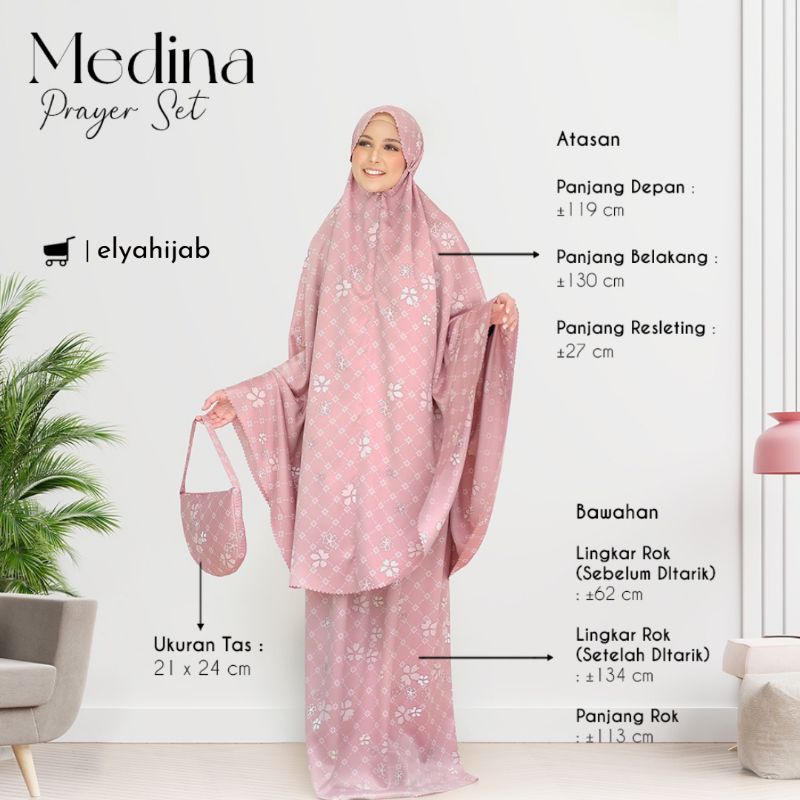 Medina Prayet Set / Mukena Traveling / Mukena Dewasa