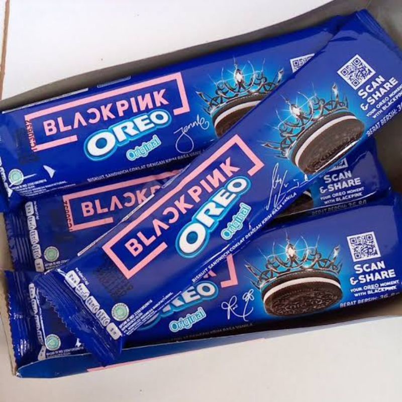 

oreo blackpink blue biru original kecil isi 4 keping oreo 36.8g