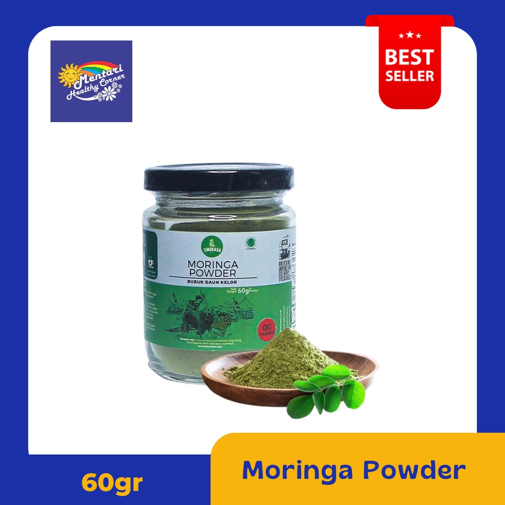 Timurasa Moringa Powder 60gr / Daun Kelor Bubuk 60gr ( Glass Bottle )