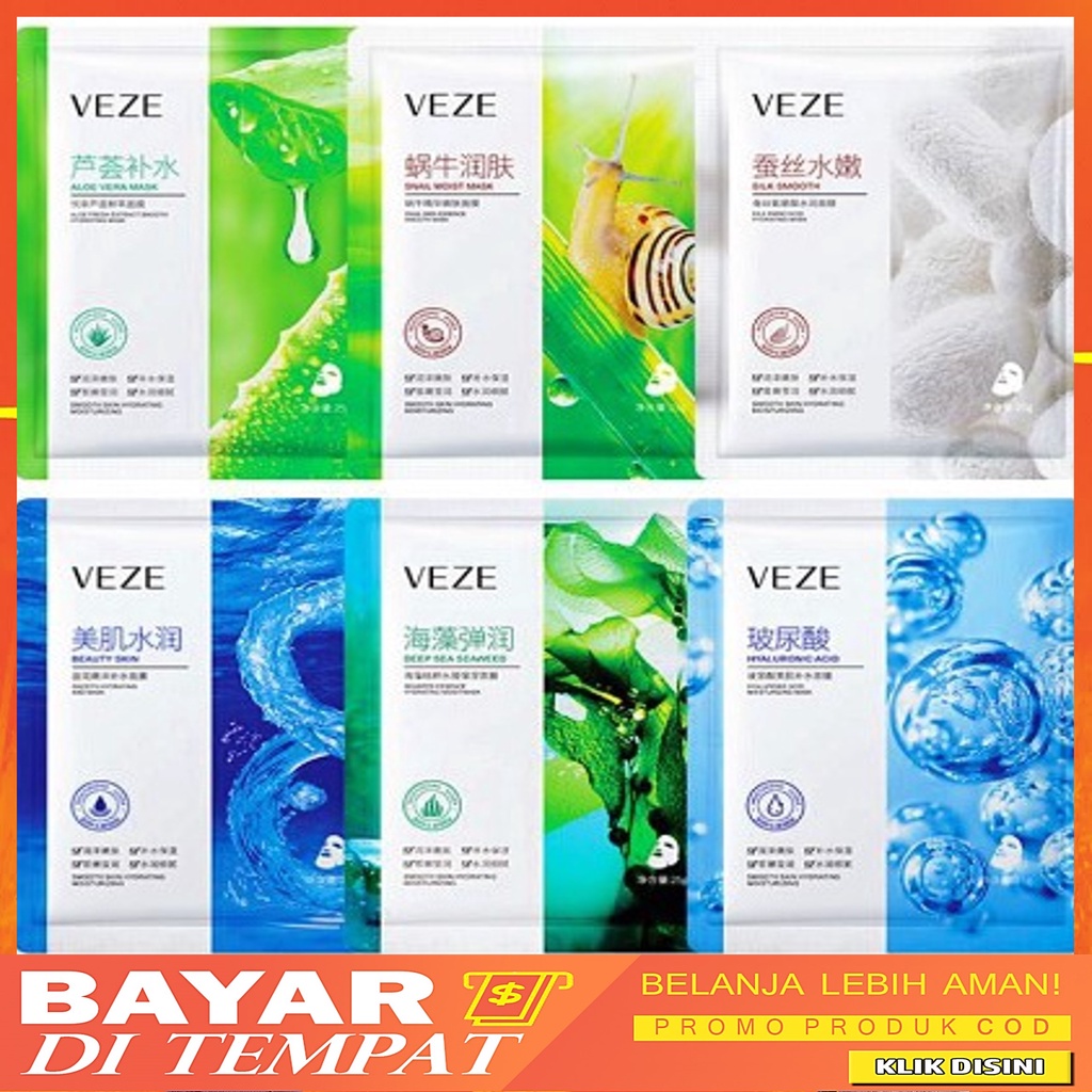 VEZE Hydrating Moisturizing Mask Masker Wajah Natural Sheet Mask