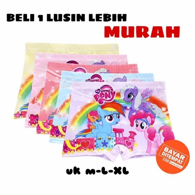 1 Lusin CD Celana Dalam Kancut Boxer Anak Perempuan Cewek Karakter