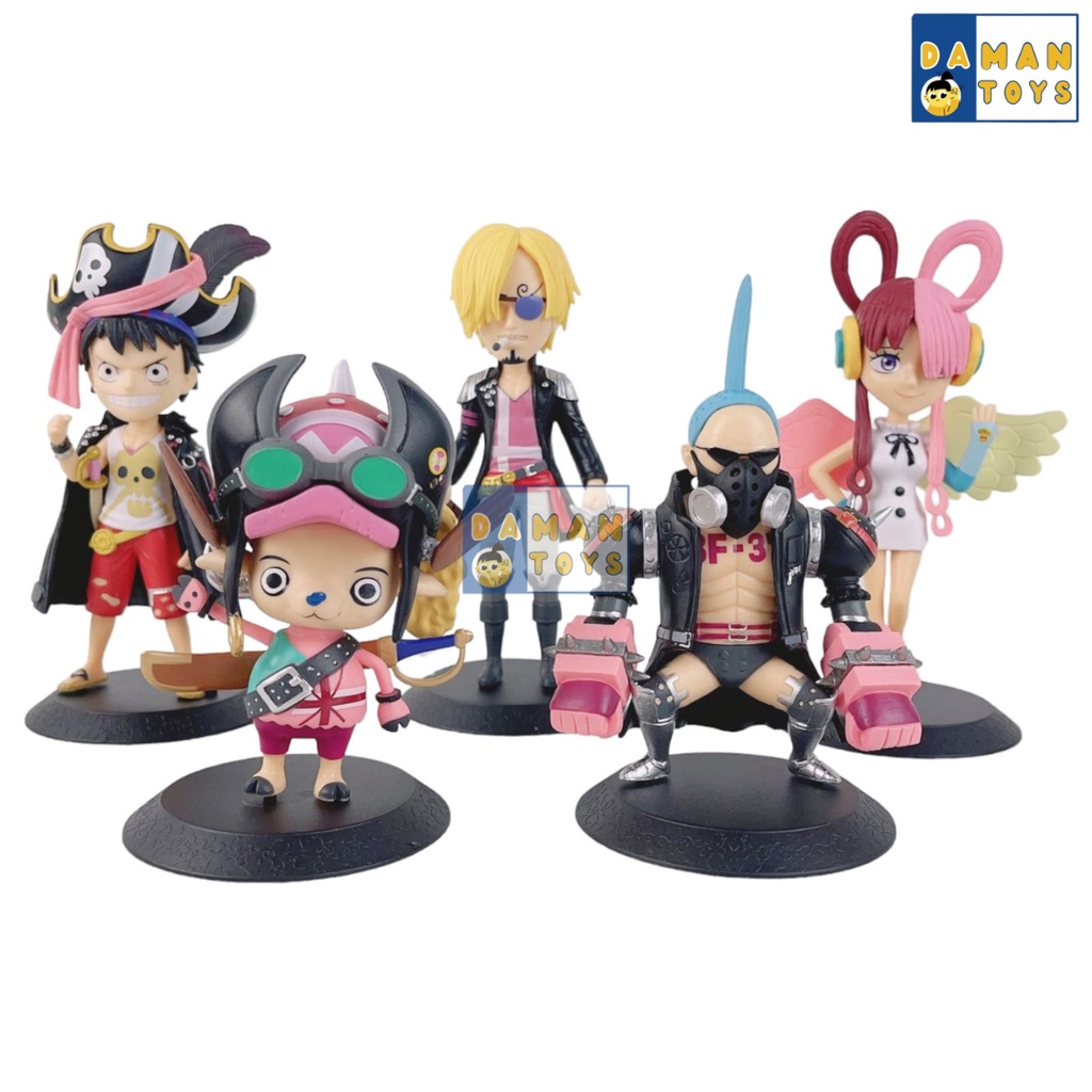 Action Figure One Piece Uta Sanji Red Tony Chopper Franky Monkey D.Luffy Anime Set Pajangan