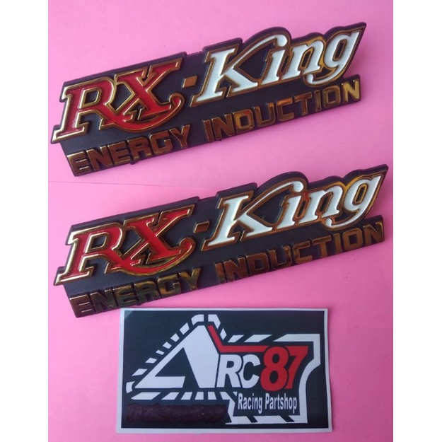EMBLEM RX KING WARNA MERAH EMBLEM LOGO BOX AKI RX KING MERAH.