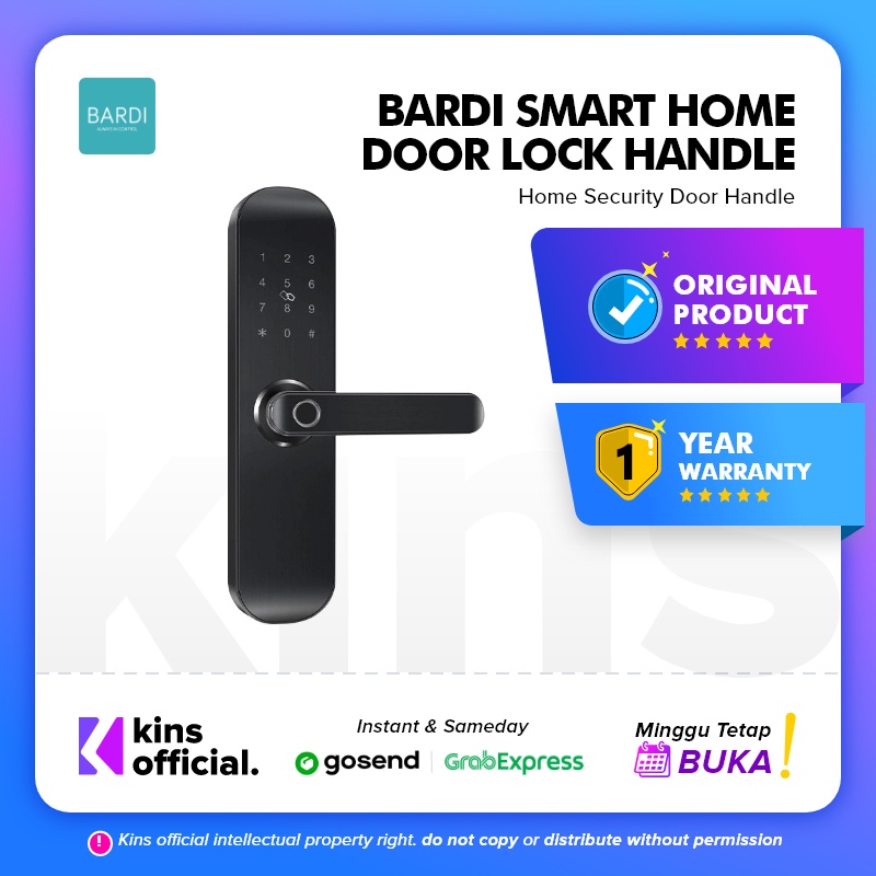 Bardi Smart Home Door Lock Handle RFID-Fingerprint Waterproof IP54