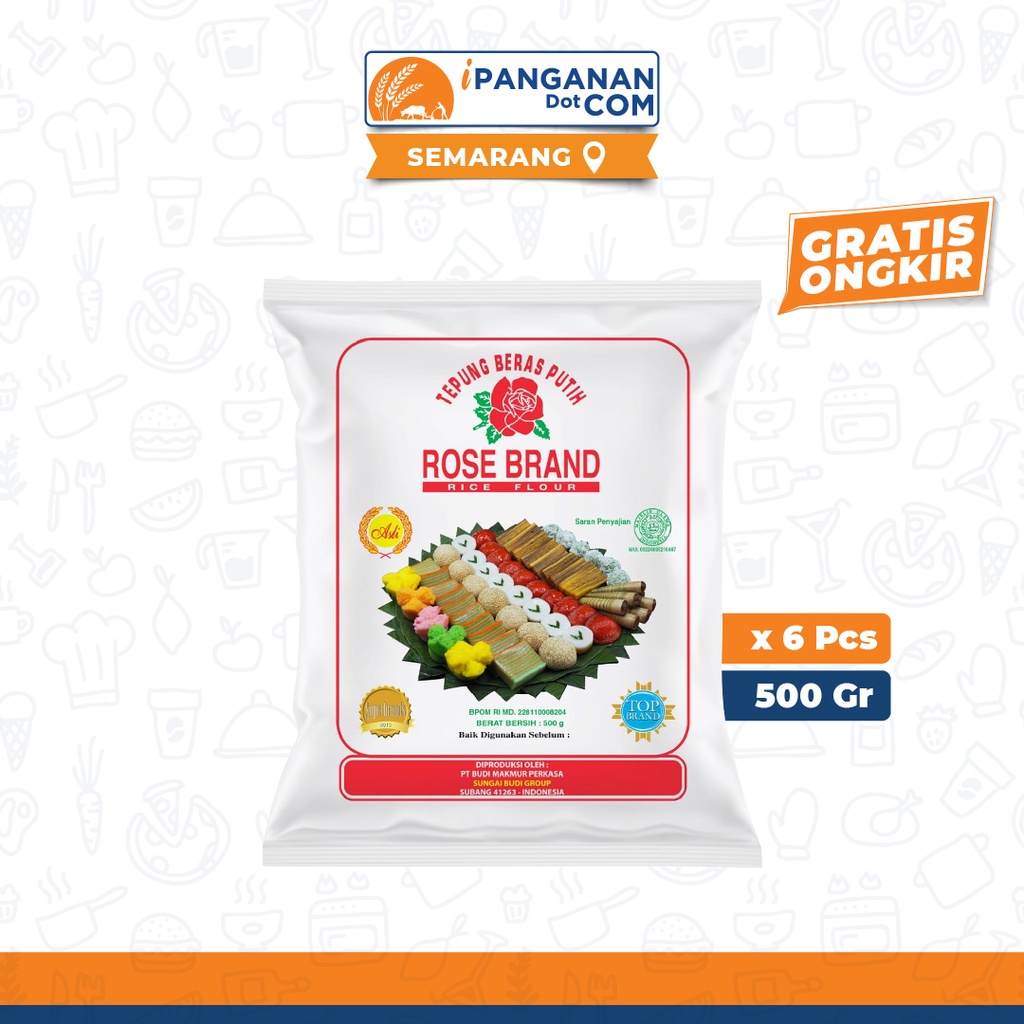 

Tepung Beras Rose Brand 500 Gr x 6 Pack - SMG