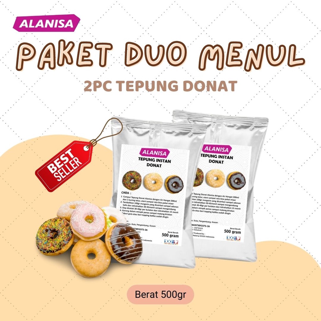 

PAKET DUO MENUL ( 2 donat 500gr )