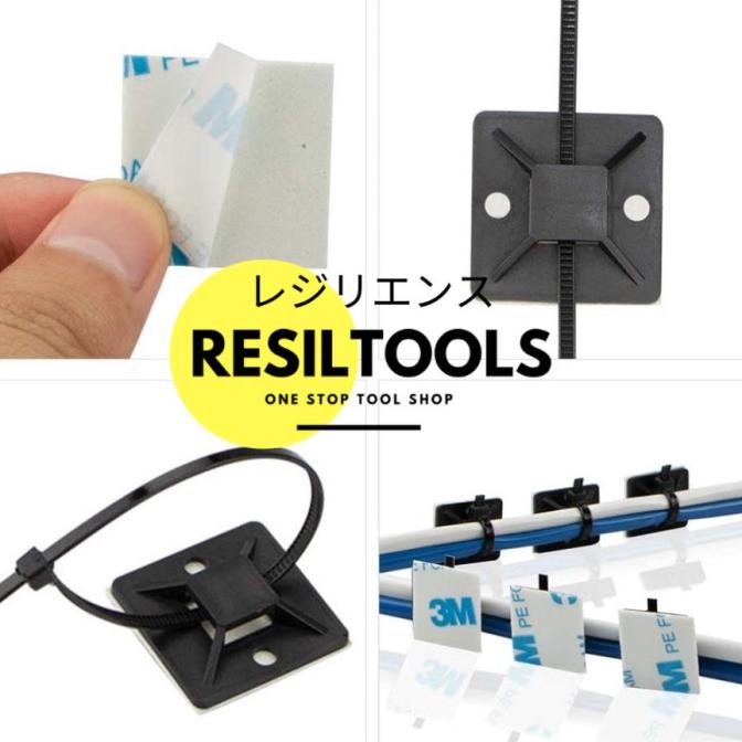 

PER10 Kabel Ties Mount 2.5 x 2.5 cm Hitam Pengait Pengikat Cable tis citrab44 Murah