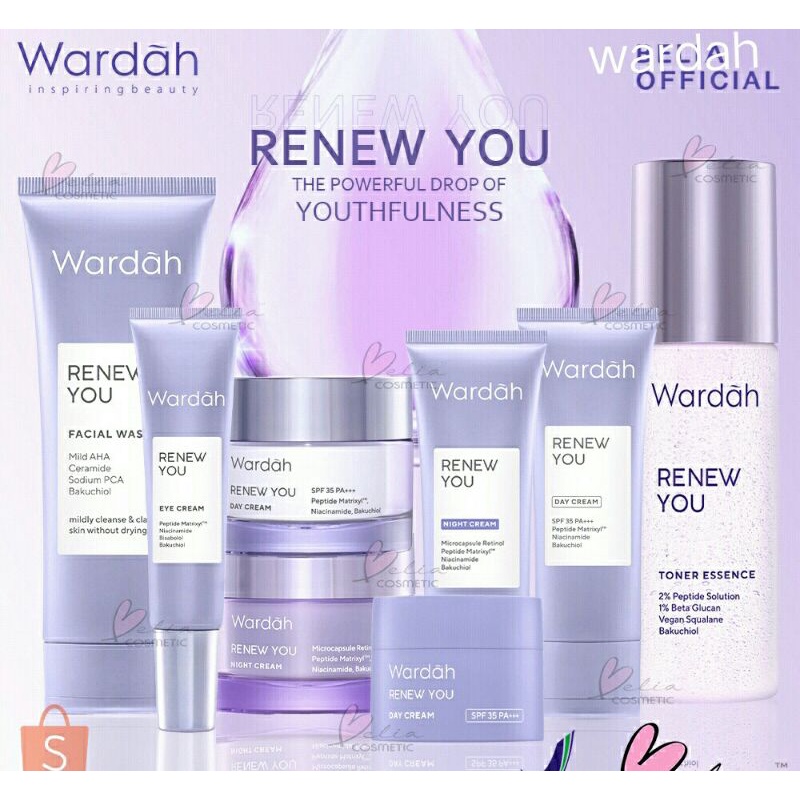 WARDAH RENEW YOU (SATUAN) FACIAL FOAM / DAY NIGHT CREAM SERUM ESENCE EYECREAM
