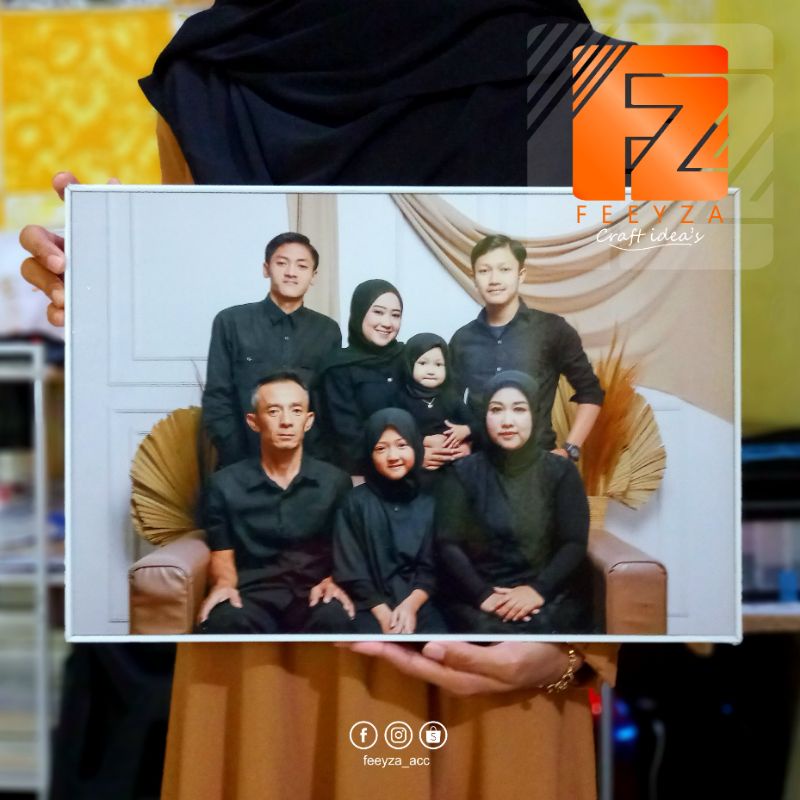 Cetak FOTO BLOK 12Rs LAMINASI KANVAS  | bingkai Blok | photoblock