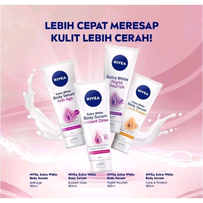 NIVEA BODY LOTION - NIVEA BODY SERUM BODY CARE EXTRA WHITE 180 ML