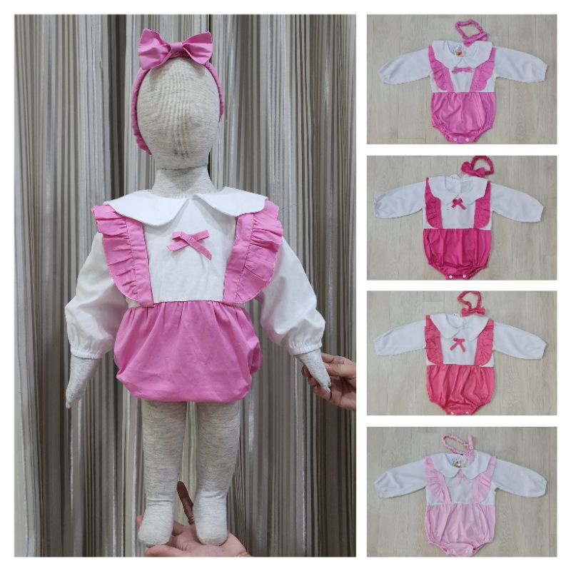 Baju bayi perempuan JUMPER + BANDANA