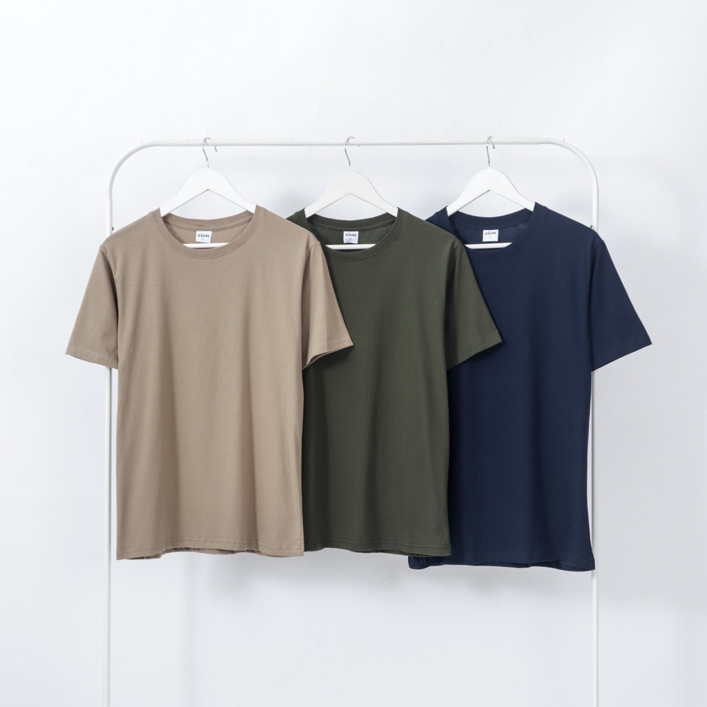 ZION KAOS POLOS 100% COTTON COMBED 24s PREMIUM - NAVY, ARMY GREEN, MAPLE BROWN, DUSTY PINK
