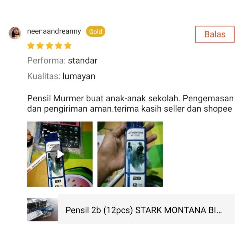 (12pcs) Pensil 2b STARK MONTANA Biru Murah Grosir/ Alat Tulis Pencil 2B