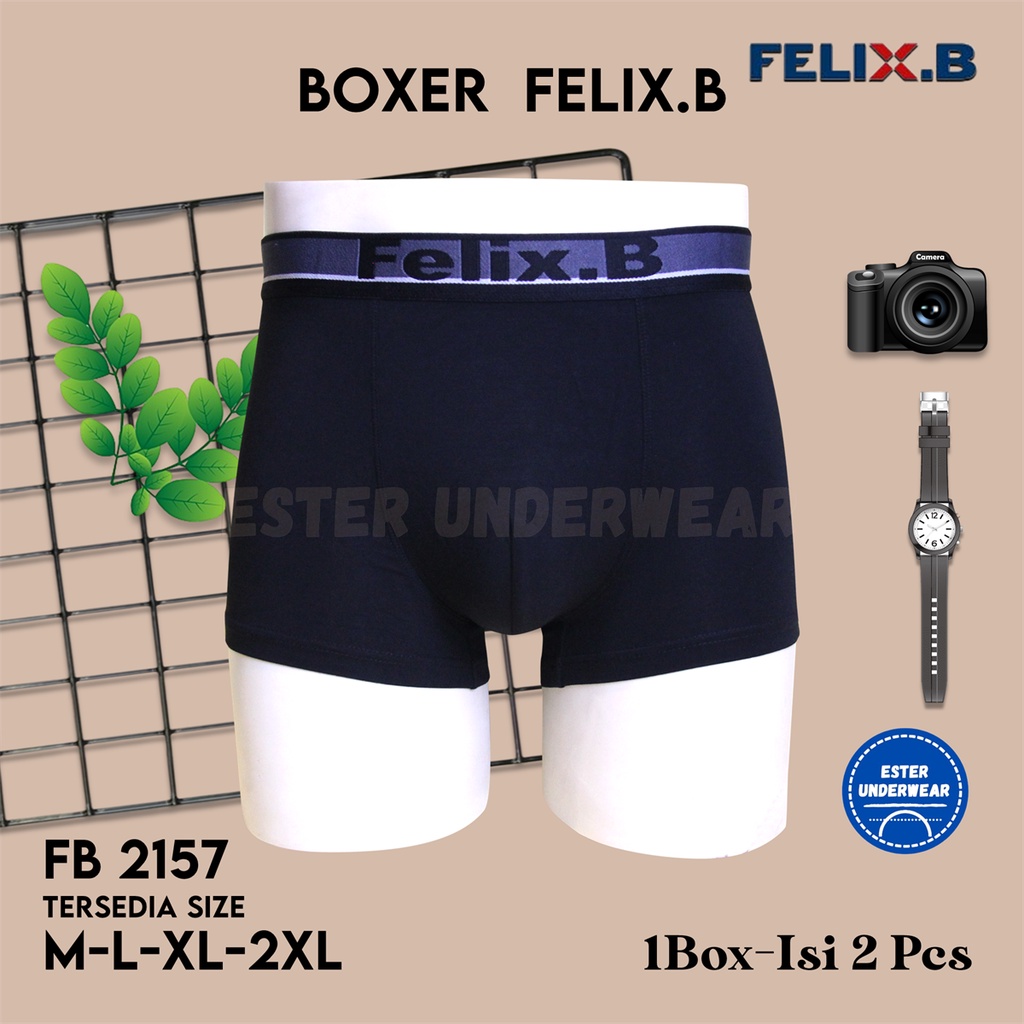 FELIX B Celana Boxer Pria FB 2157 1Box Isi 2 Pcs