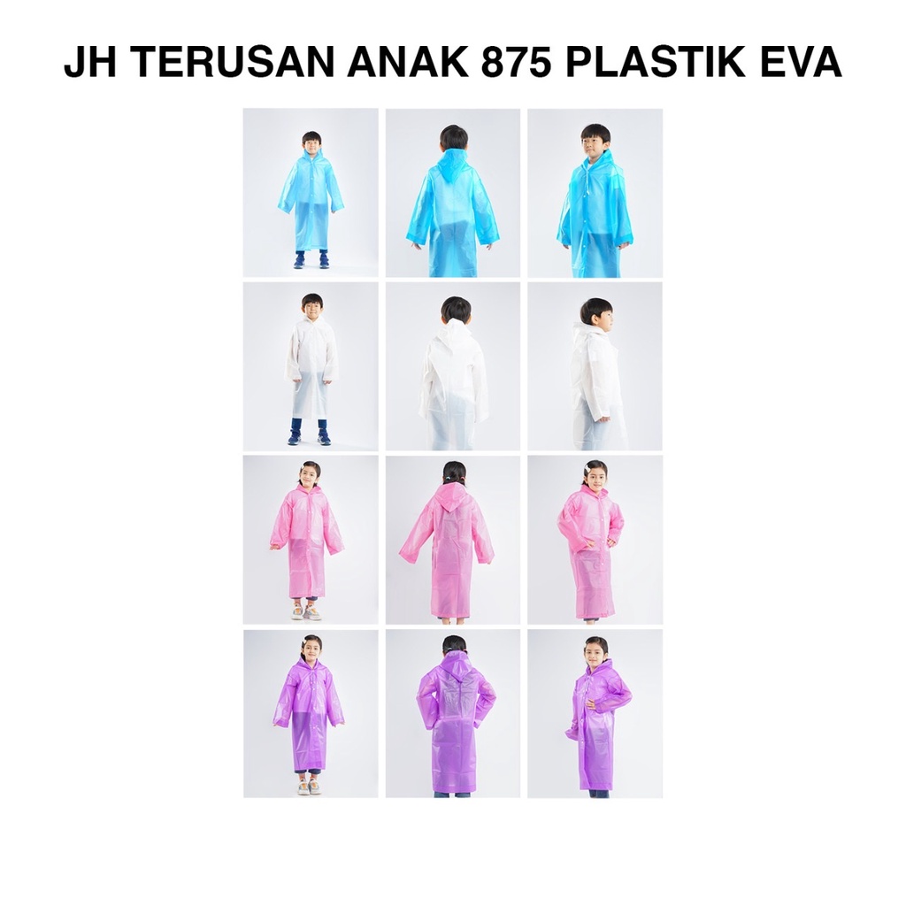 Jas hujan Anak Eva TC01 Ponco Polos Best Raincoat