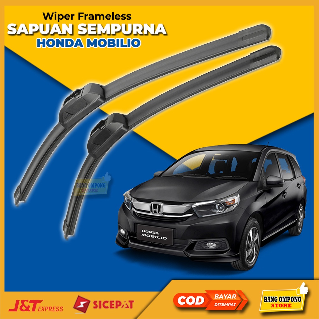 WIPER FRAMELLES MOBIL HONDA MOBILIO KARET WIFER MOBIL MOBILIO 1SET 2 PCS KANAN DAN KIRI