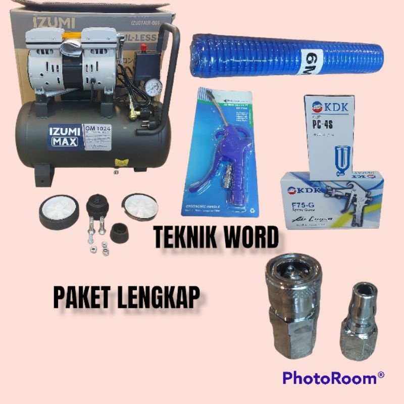 MESIN KOMPRESOR ANGIN OILLESS IZUMI MAX OM 1024 1HP / IZUMI OM 1024 24L