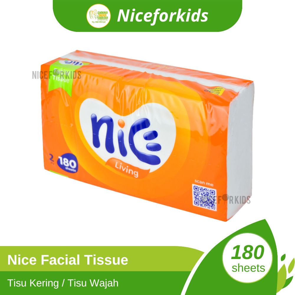 Nice Tissue 180's Tisu Wajah Facial Tissue ( 2ply )